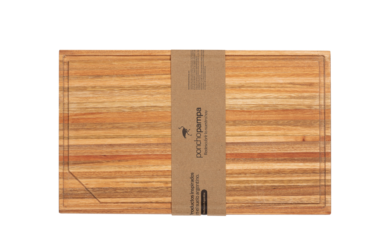 tabla de asado poncho pampa 50x30x3 cm
