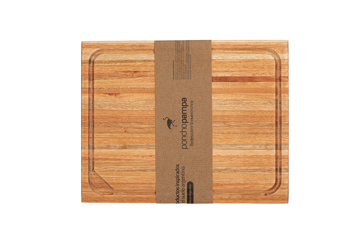tabla de asado poncho pampa 36x29x3 cm