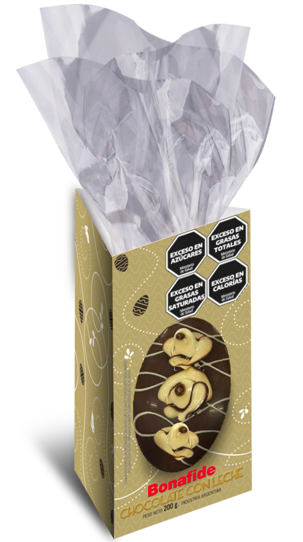 HUEVO BONAFIDE,  LECHE DECORADO X 200 GRS
