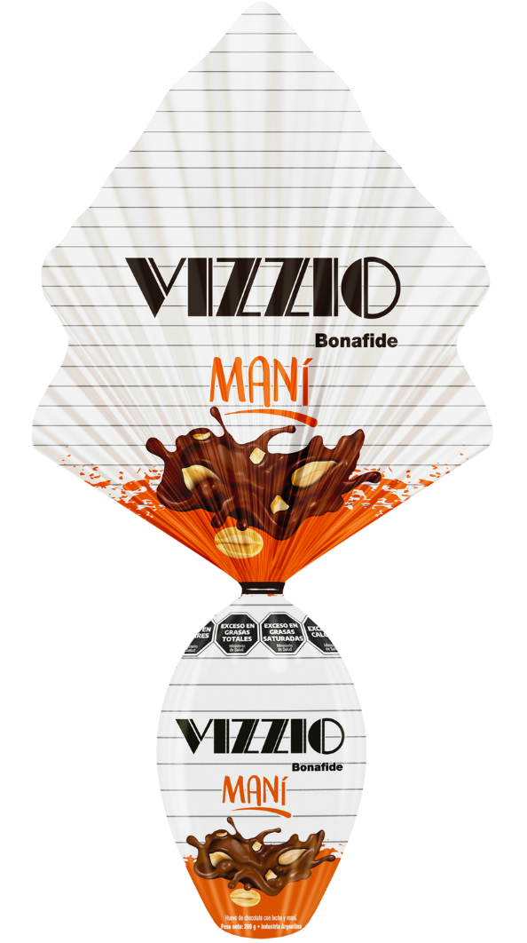HUEVO BONAFIDE, VIZZIO LECHE Y MANÍ X 200 GRS